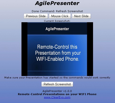 AgilePresenter on phone view