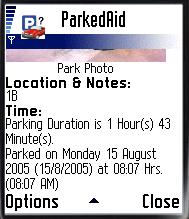 ParkedAid parking details