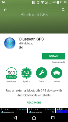 Android Bluetooth GPS app Android Bluetooth GPS app for connecting to EcoDroidGPS
